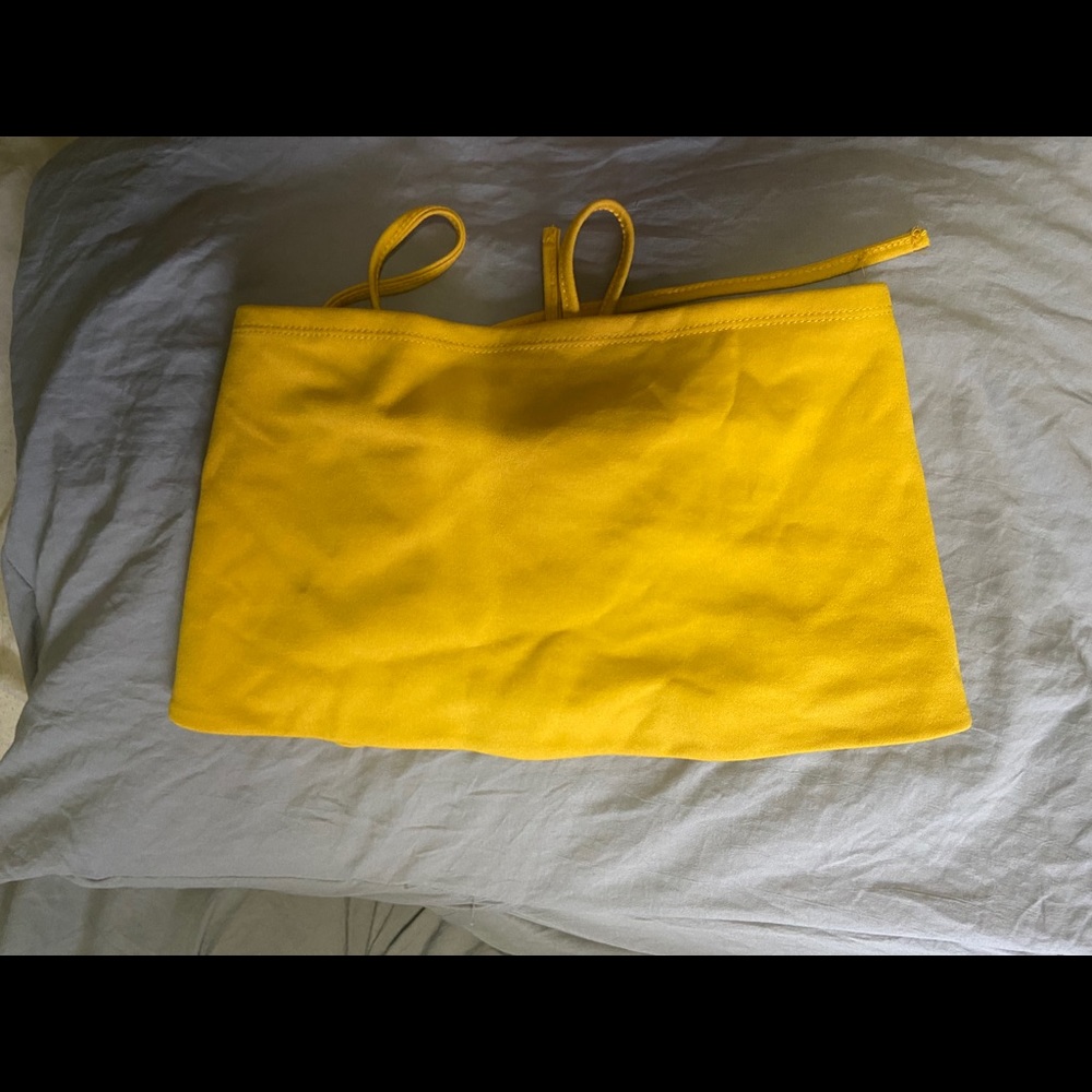 Yellow crop top